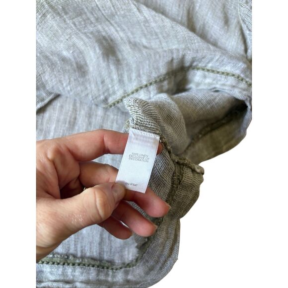 Pure J Jill linen 100% linen size XL see through top Tunic Green - Picture 9 of 10